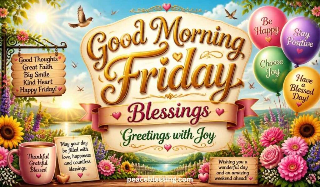 Good Morning Friday Blessings Greetings with Joy