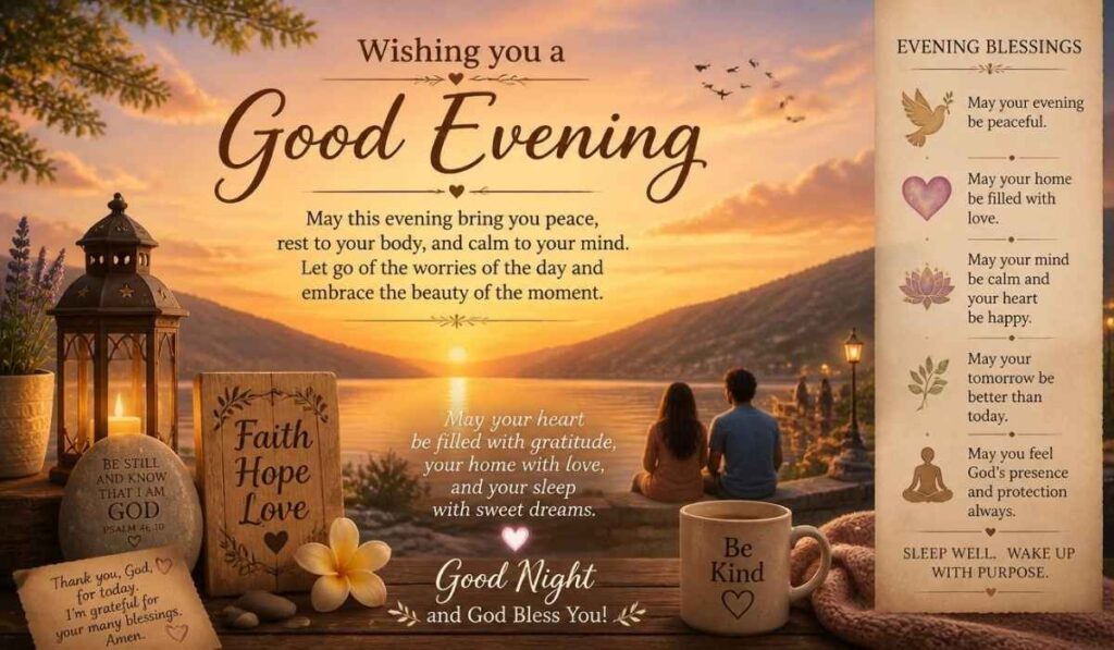 Peaceful Good Evening Messages and Blessings
