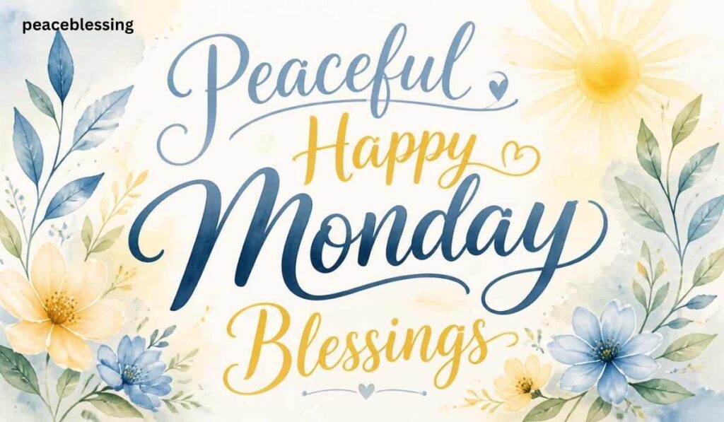 Peaceful Happy Monday Blessings Quotes