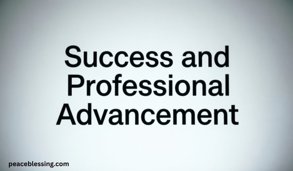 Success and Professional Advancement
