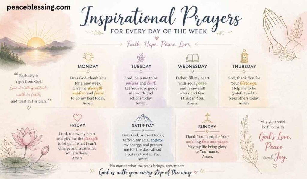 Beautiful Weekdays Prayers & Quotes