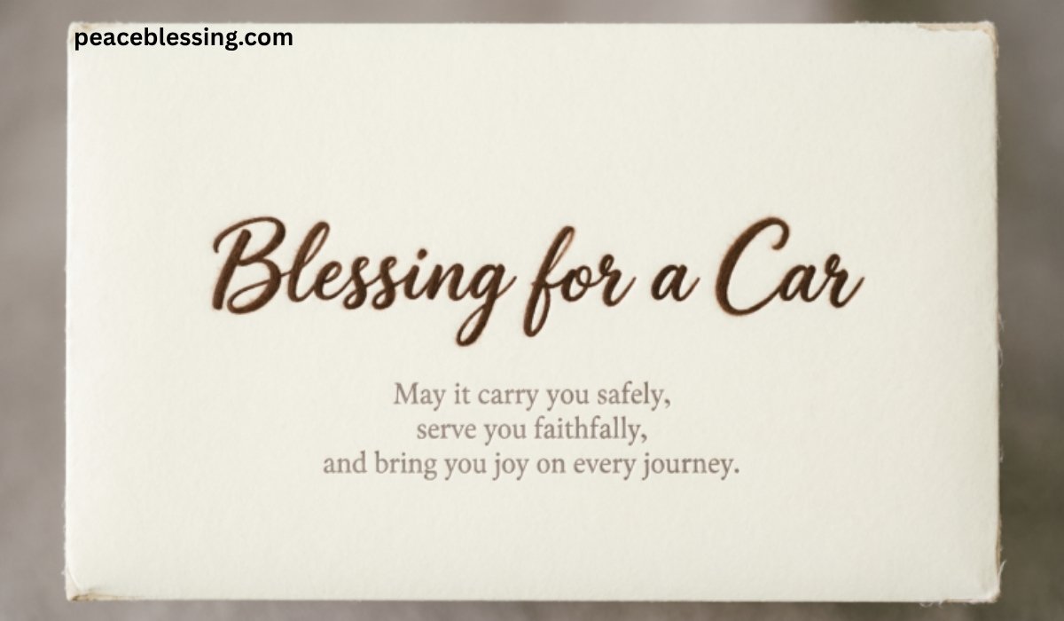 Blessing for a Car