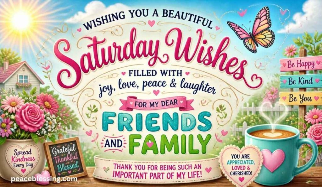 Cute and Sweet Saturday Wishes for Friends and Family