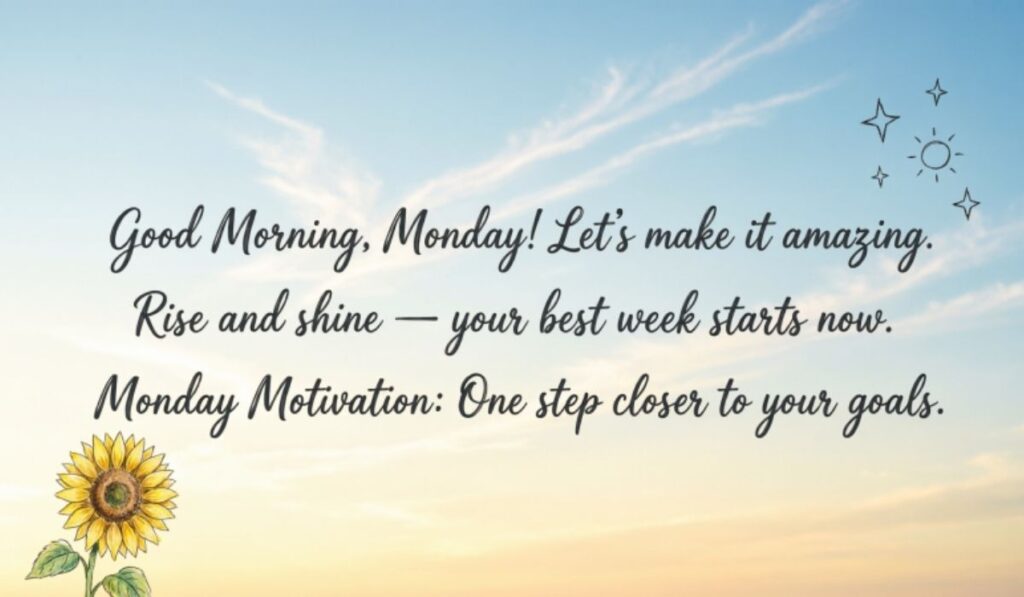 Good Morning Monday Messages