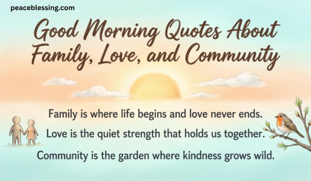 Good Morning Quotes About Family, Love, and Community