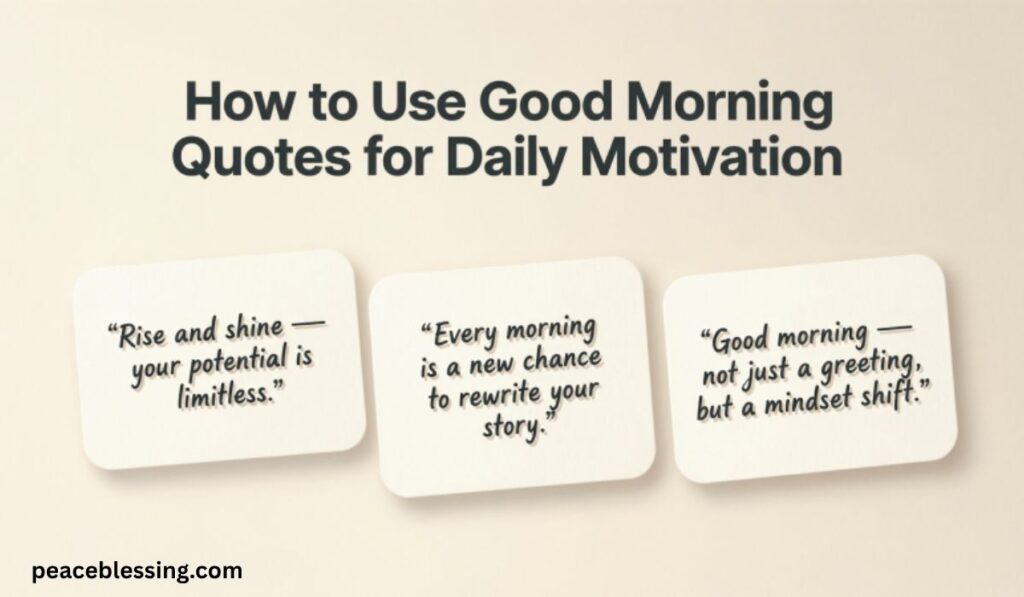 How to Use Good Morning Quotes for Daily Motivation