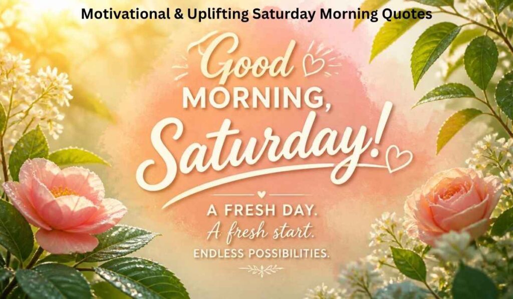 Motivational & Uplifting Saturday Morning Quotes